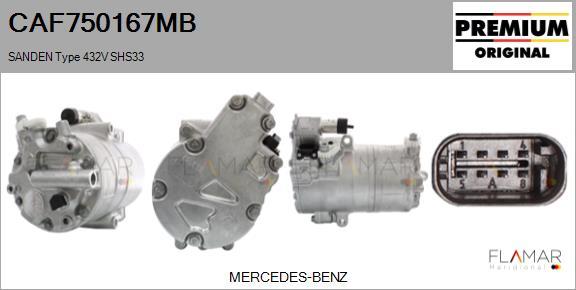 FLAMAR CAF750167MB - Compresseur, climatisation droxauto.com