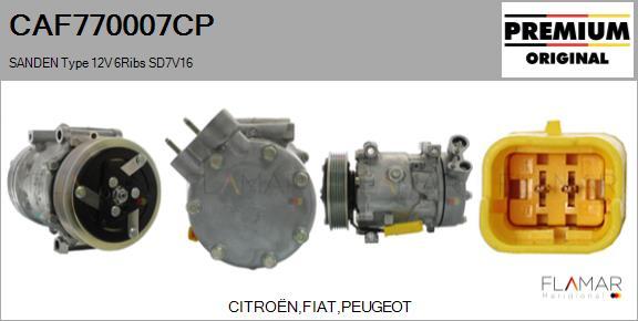 FLAMAR CAF770007CP - Compresseur, climatisation droxauto.com