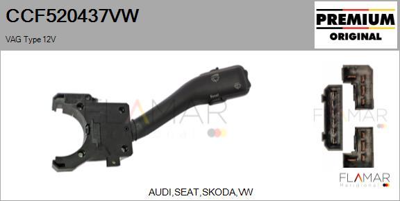 FLAMAR CCF520437VW
 - Commutateur de colonne de direction droxauto.com