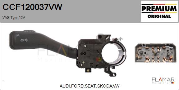 FLAMAR CCF120037VW - Commutateur de colonne de direction droxauto.com