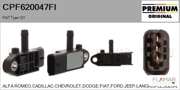 FLAMAR CPF620047FI - Capteur, pression des gaz échappement droxauto.com