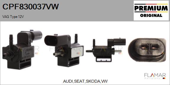 FLAMAR CPF830037VW - Transmetteur de pression, contrôle des gaz d'échappement droxauto.com