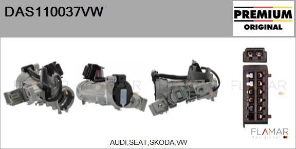 FLAMAR DAS110037VW - Interrupteur d'allumage / de démarreur droxauto.com