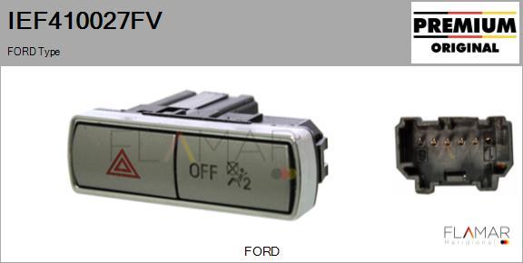 FLAMAR IEF410027FV - Interrupteur de signal de détresse droxauto.com