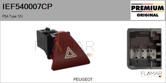 FLAMAR IEF540007CP - Interrupteur de signal de détresse droxauto.com