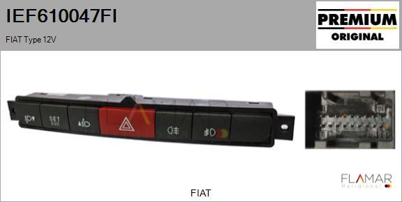 FLAMAR IEF610047FI - Interrupteur de signal de détresse droxauto.com