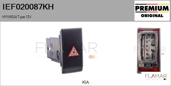 FLAMAR IEF020087KH - Interrupteur de signal de détresse droxauto.com