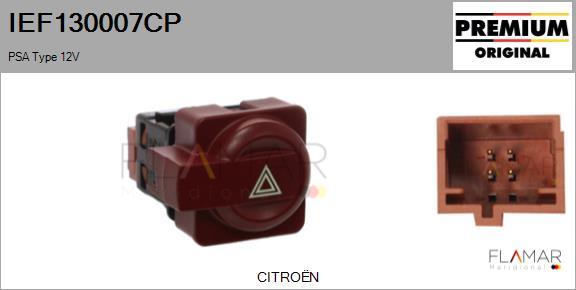 FLAMAR IEF130007CP - Interrupteur de signal de détresse droxauto.com