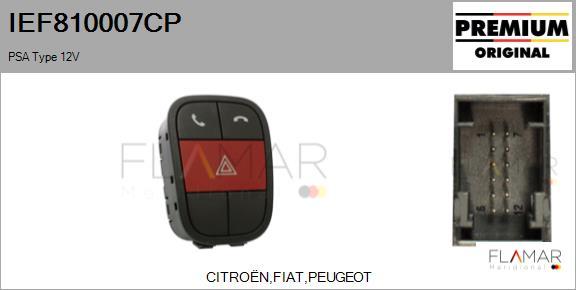 FLAMAR IEF810007CP - Interrupteur de signal de détresse droxauto.com