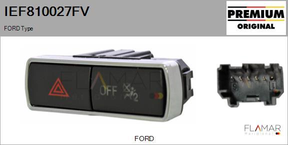 FLAMAR IEF810027FV - Interrupteur de signal de détresse droxauto.com
