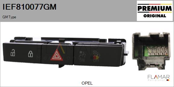 FLAMAR IEF810077GM - Interrupteur de signal de détresse droxauto.com