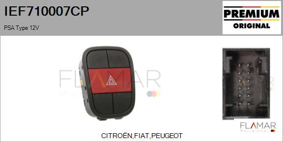 FLAMAR IEF710007CP - Interrupteur de signal de détresse droxauto.com