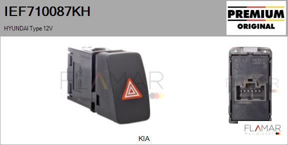FLAMAR IEF710087KH - Interrupteur de signal de détresse droxauto.com