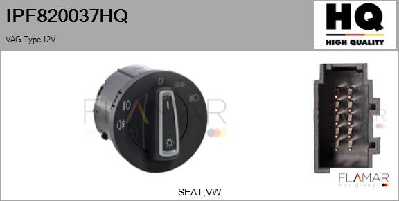 FLAMAR IPF820037HQ - Interrupteur, lumière principale droxauto.com