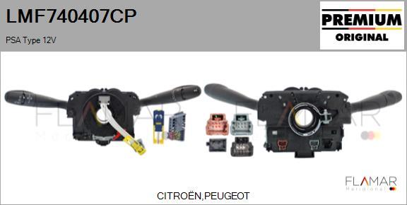 FLAMAR LMF740407CP - Commutateur de colonne de direction droxauto.com