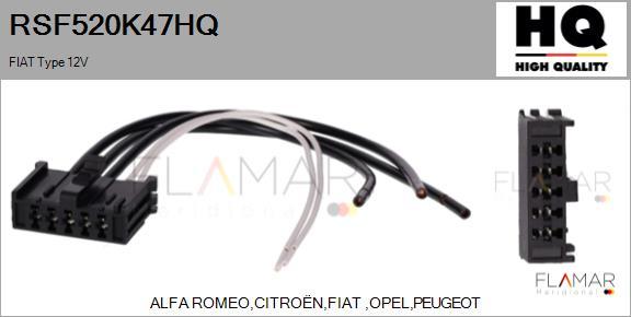 FLAMAR RSF520K47HQ - Câblage, chauffage d'habitacle (préchauffage du moteur) droxauto.com