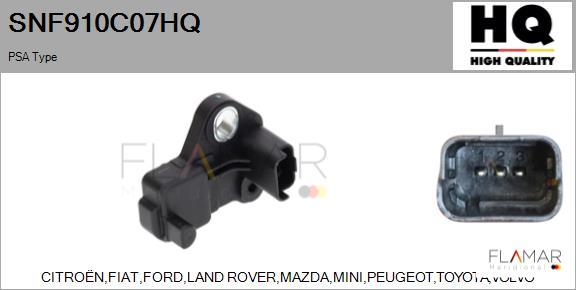 FLAMAR SNF910C07HQ - Capteur d'angle, vilebrequin droxauto.com
