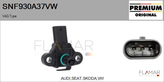 FLAMAR SNF930A37VW - Capteur, pression du tuyau d'admission droxauto.com