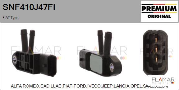FLAMAR SNF410J47FI - Capteur, pression des gaz échappement droxauto.com