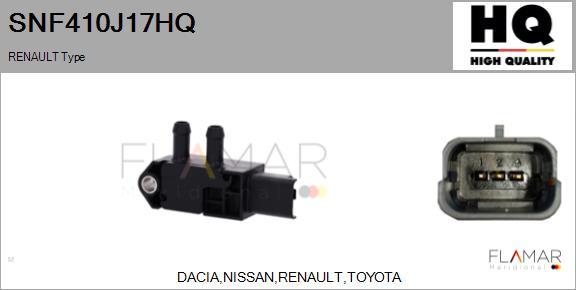 FLAMAR SNF410J17HQ - Capteur, pression des gaz échappement droxauto.com