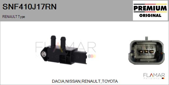FLAMAR SNF410J17RN - Capteur, pression des gaz échappement droxauto.com
