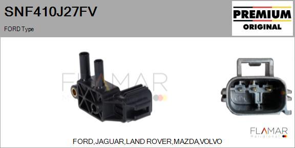 FLAMAR SNF410J27FV - Capteur, pression des gaz échappement droxauto.com