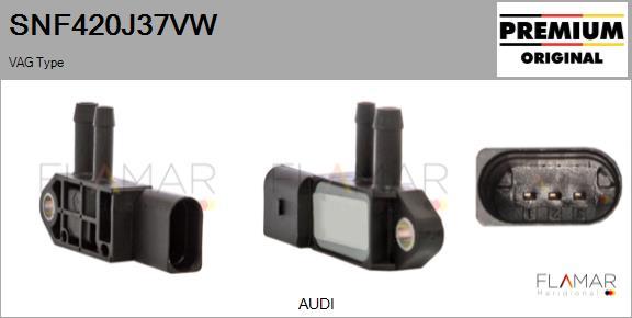 FLAMAR SNF420J37VW - Capteur, pression des gaz échappement droxauto.com