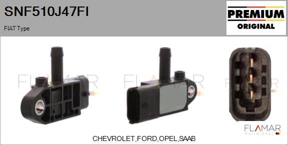 FLAMAR SNF510J47FI - Capteur, pression des gaz échappement droxauto.com