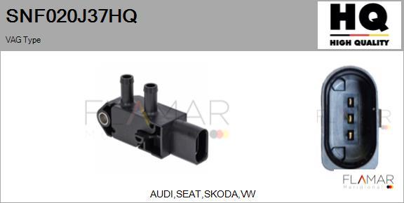 FLAMAR SNF020J37HQ - Capteur, pression des gaz échappement droxauto.com