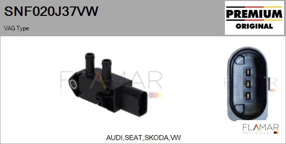 FLAMAR SNF020J37VW - Capteur, pression des gaz échappement droxauto.com