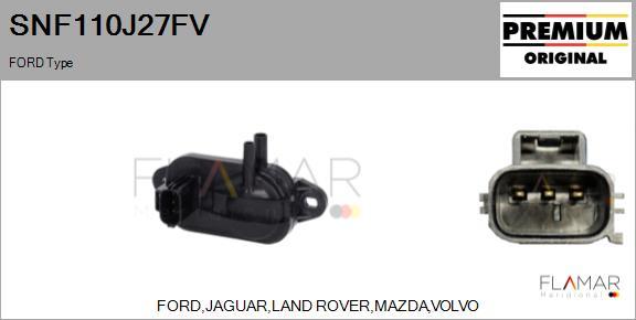 FLAMAR SNF110J27FV - Capteur, pression des gaz échappement droxauto.com