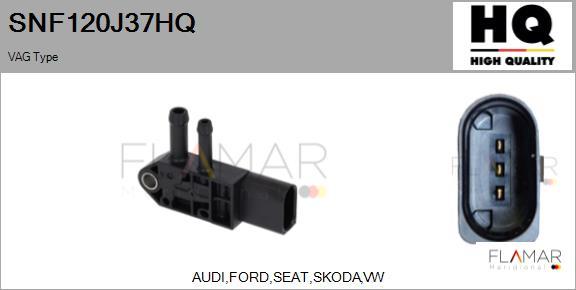 FLAMAR SNF120J37HQ - Capteur, pression des gaz échappement droxauto.com