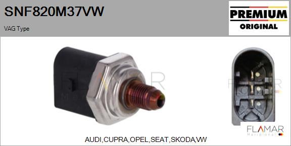 FLAMAR SNF820M37VW - Capteur, pression de carburant droxauto.com