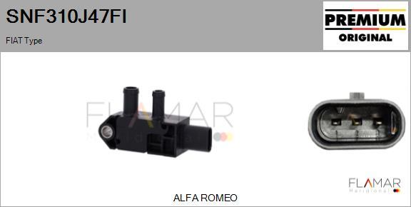 FLAMAR SNF310J47FI - Capteur, pression des gaz échappement droxauto.com