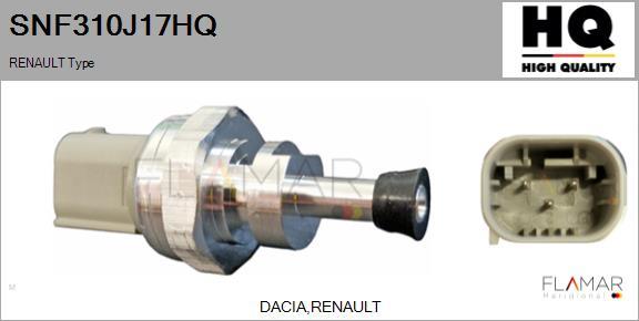 FLAMAR SNF310J17HQ - Capteur, pression des gaz échappement droxauto.com