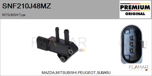 FLAMAR SNF210J48MZ - Capteur, pression des gaz échappement droxauto.com