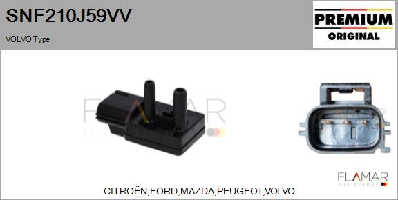 FLAMAR SNF210J59VV - Capteur, pression des gaz échappement droxauto.com