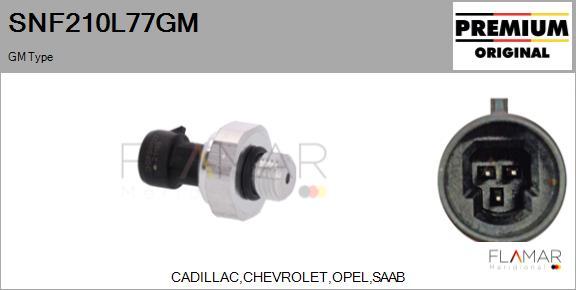 FLAMAR SNF210L77GM - Capteur, pression d'huile droxauto.com
