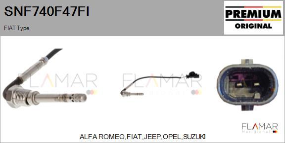 FLAMAR SNF740F47FI - Capteur, température des gaz droxauto.com