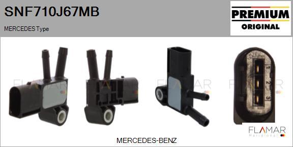 FLAMAR SNF710J67MB - Capteur, pression des gaz échappement droxauto.com