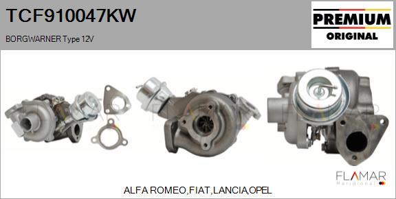 FLAMAR TCF910047KW - Turbocompresseur, suralimentation droxauto.com
