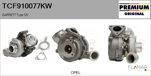 FLAMAR TCF910077KW - Turbocompresseur, suralimentation droxauto.com