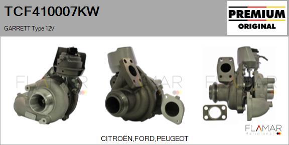 FLAMAR TCF410007KW - Turbocompresseur, suralimentation droxauto.com