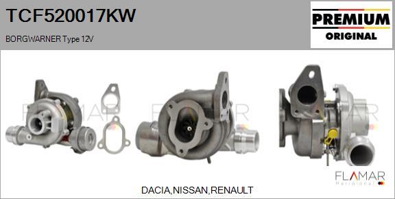 FLAMAR TCF520017KW - Turbocompresseur, suralimentation droxauto.com