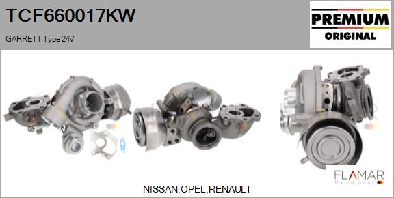 FLAMAR TCF660017KW - Turbocompresseur, suralimentation droxauto.com