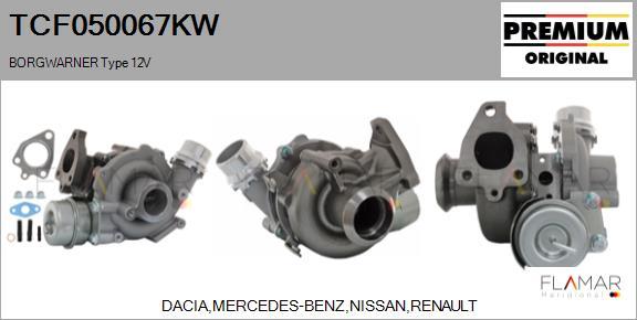 FLAMAR TCF050067KW - Turbocompresseur, suralimentation droxauto.com