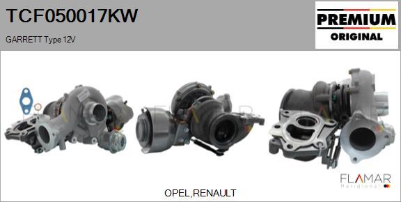 FLAMAR TCF050017KW - Turbocompresseur, suralimentation droxauto.com