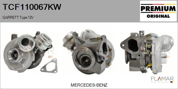 FLAMAR TCF110067KW - Turbocompresseur, suralimentation droxauto.com