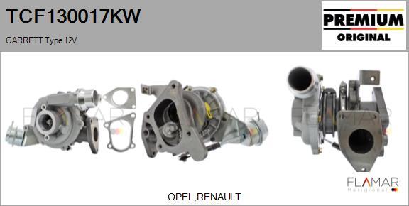 FLAMAR TCF130017KW - Turbocompresseur, suralimentation droxauto.com