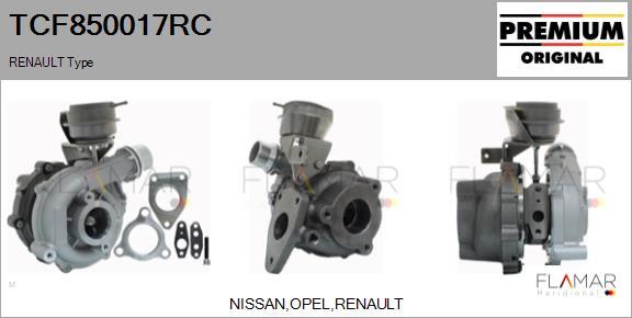 FLAMAR TCF850017RC - Turbocompresseur, suralimentation droxauto.com